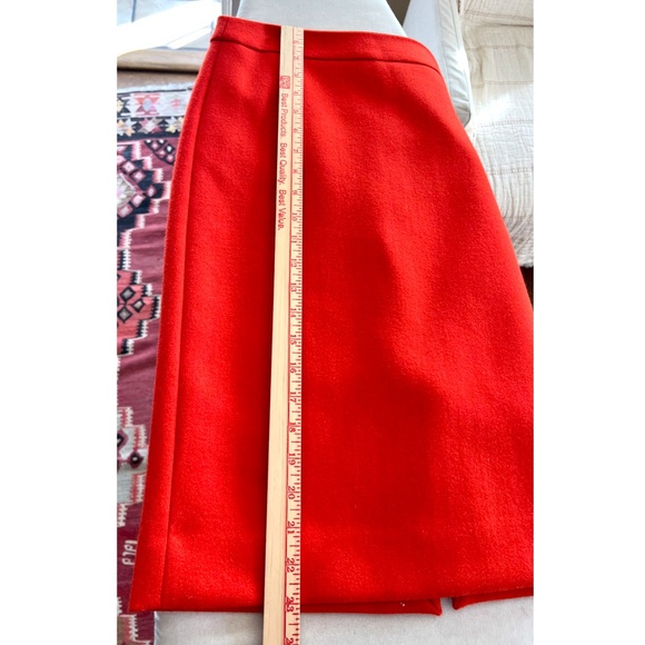J.CREW No.2  Pencil Skirt in Double Serge Wool - Red - 4 - Picture 12 of 12